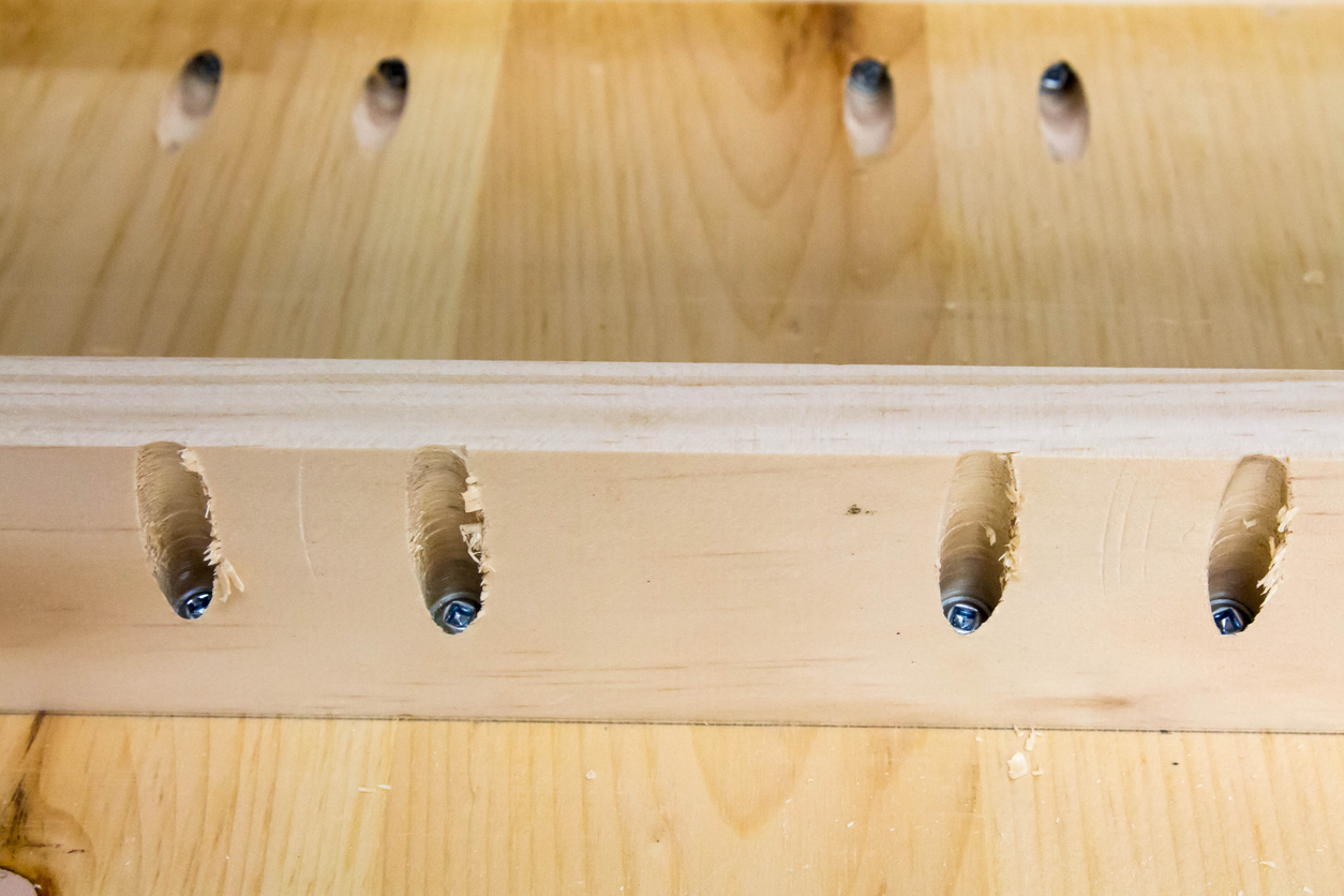 Pocket screws joining wood
